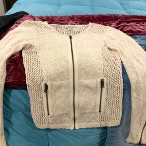Mesh crochet zip up